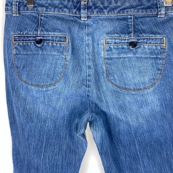 New York & Company Low Rise Skinny Flare Denim Blue Jeans size 8 EUC - Picture 6 of 6